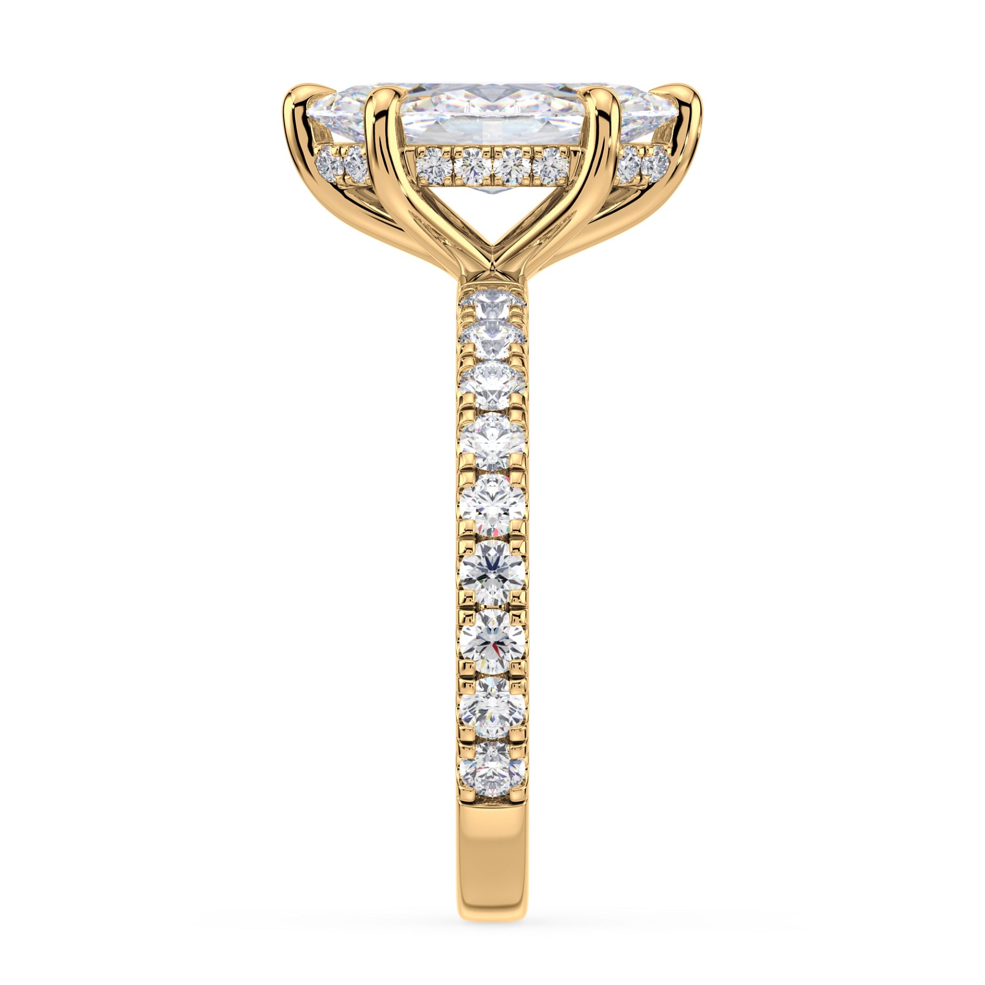 Addison Hidden Halo French Pavé Setting
