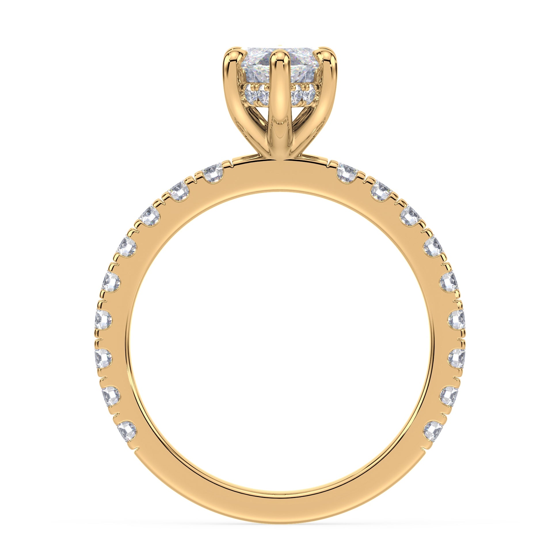Addison Hidden Halo French Pavé Setting