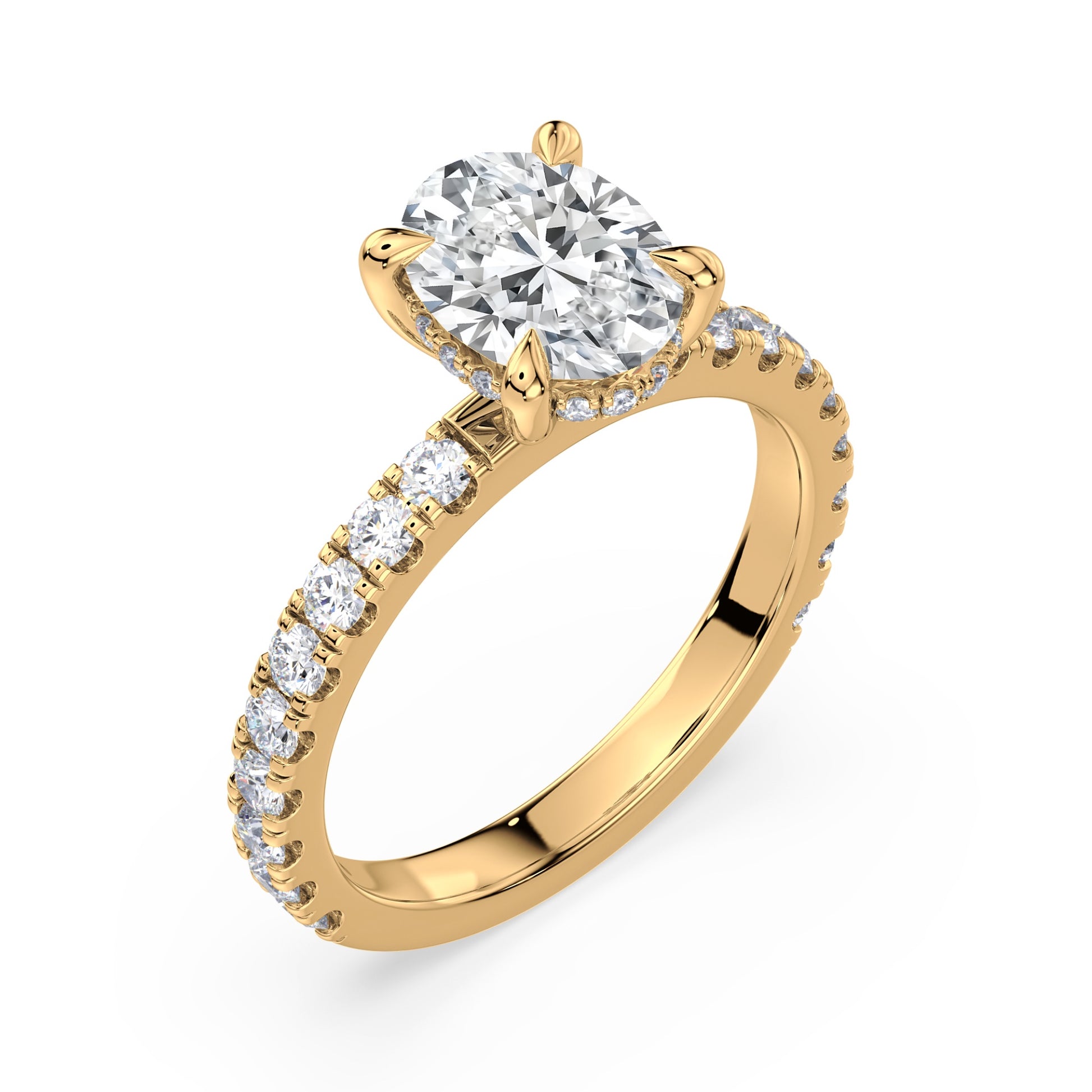 Addison Hidden Halo French Pavé Setting