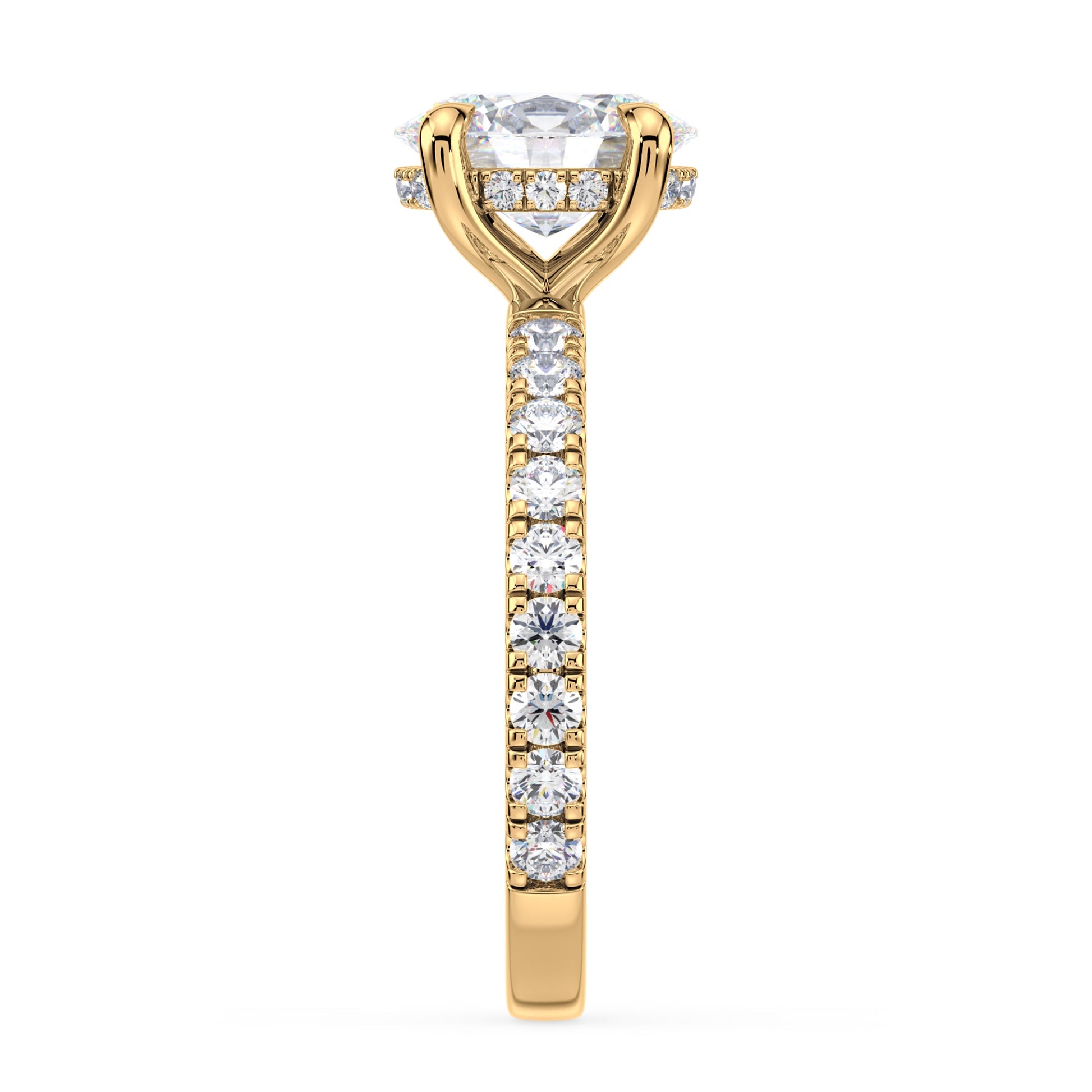 Addison Hidden Halo French Pavé Setting