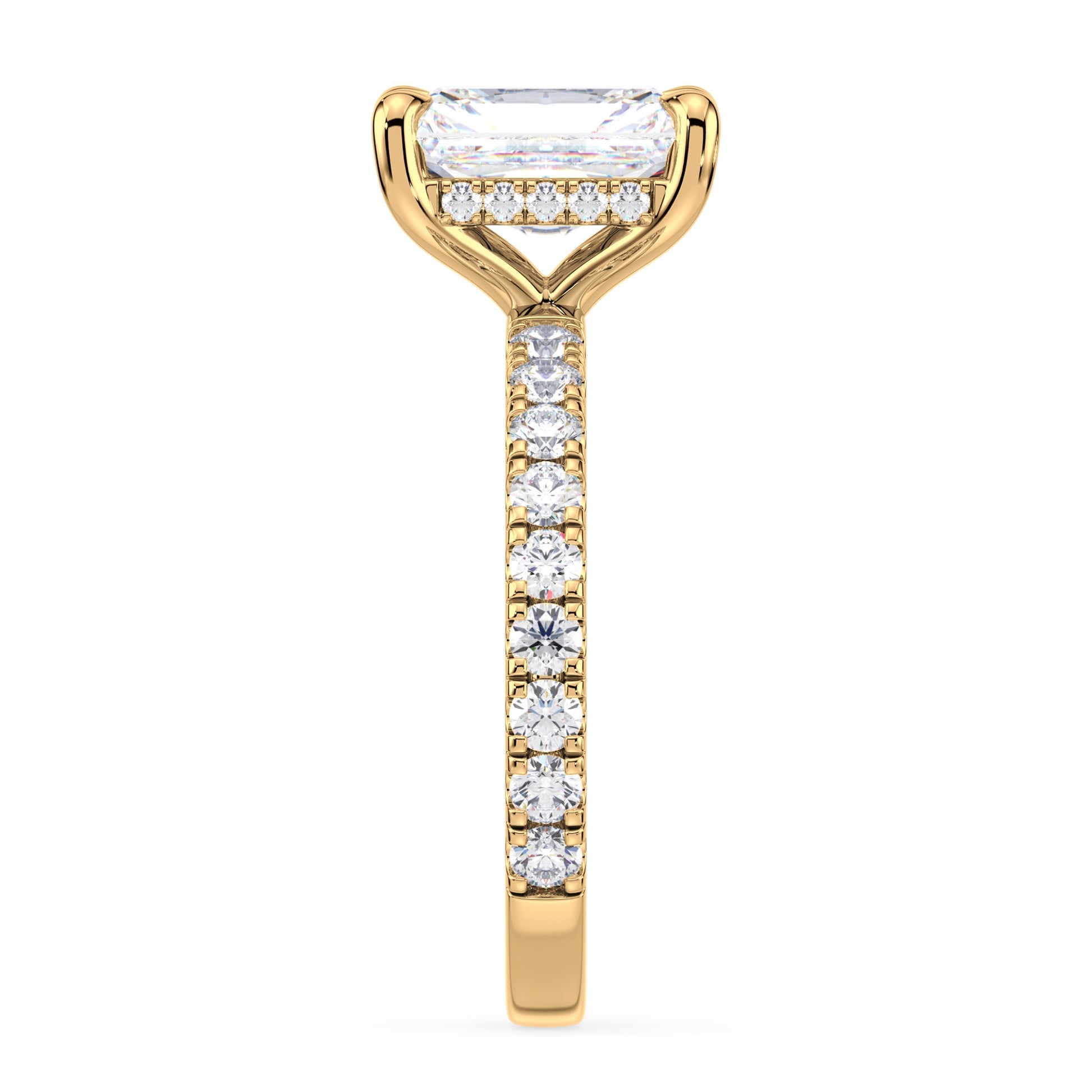 Addison Hidden Halo French Pavé Setting