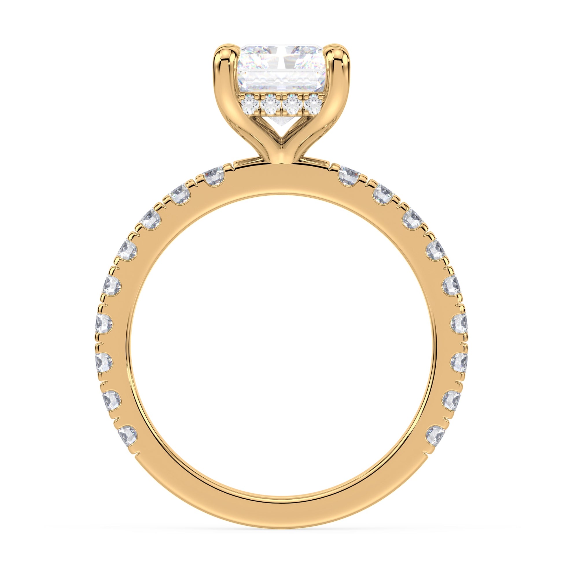 Addison Hidden Halo French Pavé Setting