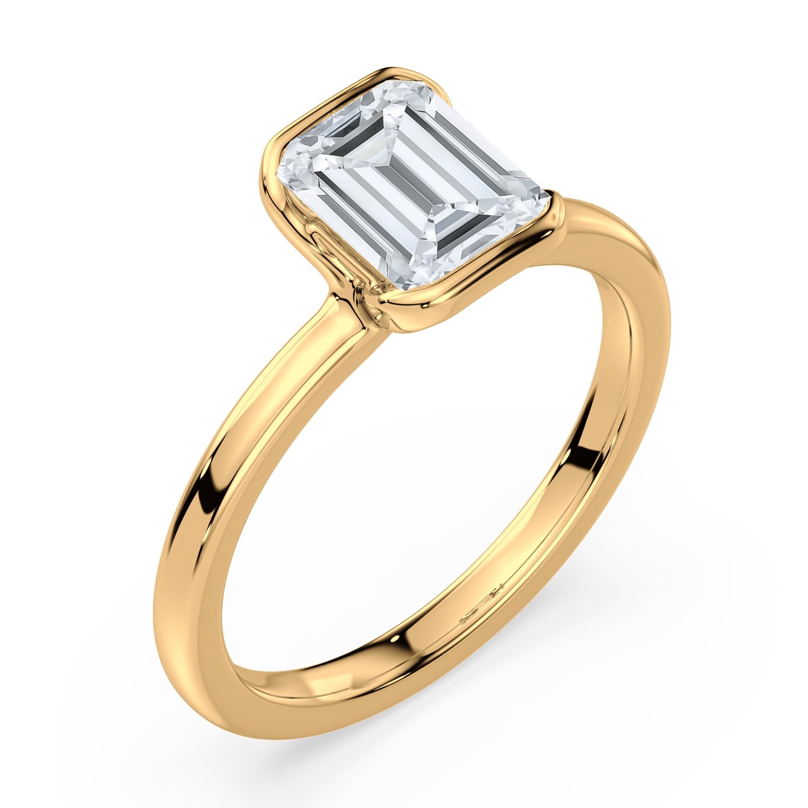 Claire Solitaire Half Bezel Setting