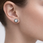Elsie Georgian Button Back Lab Grown Diamond Stud Earrings