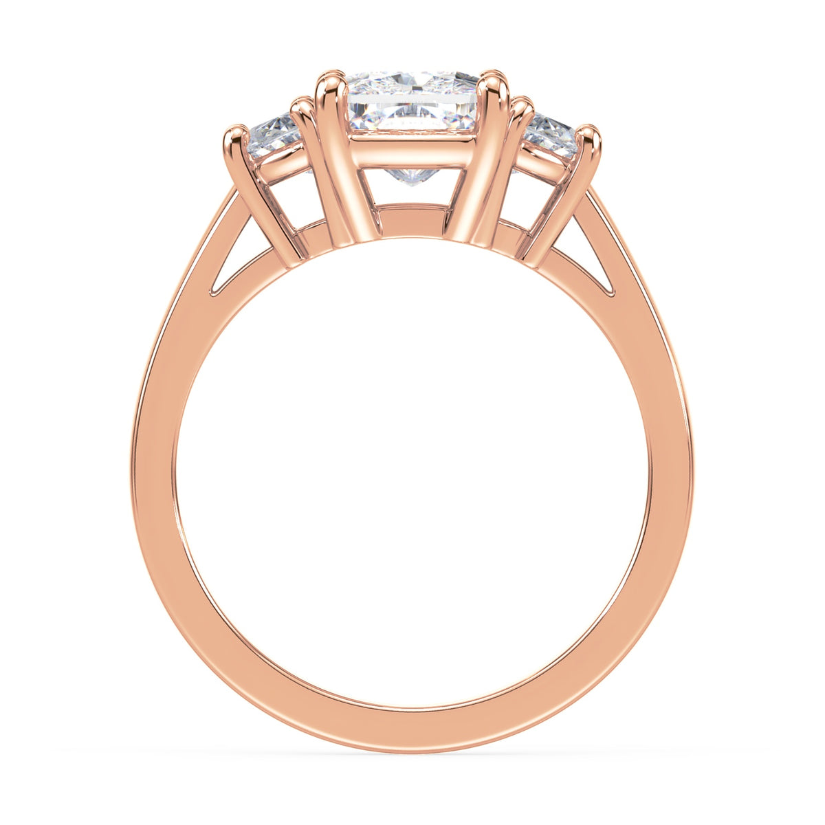 Eleanor Half Moon Three Stone Setting