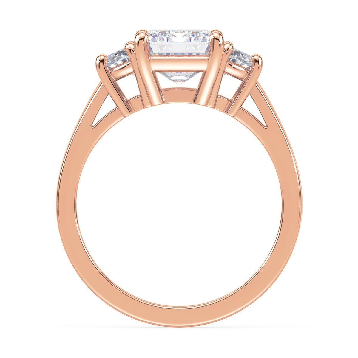 Eleanor Half Moon Three Stone Setting