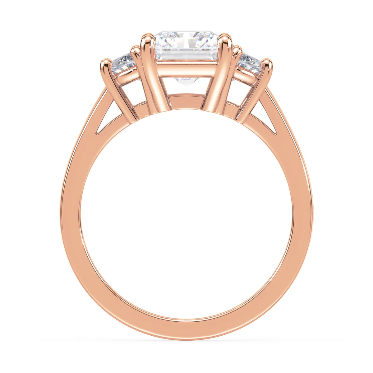 Eleanor Half Moon Three Stone Setting
