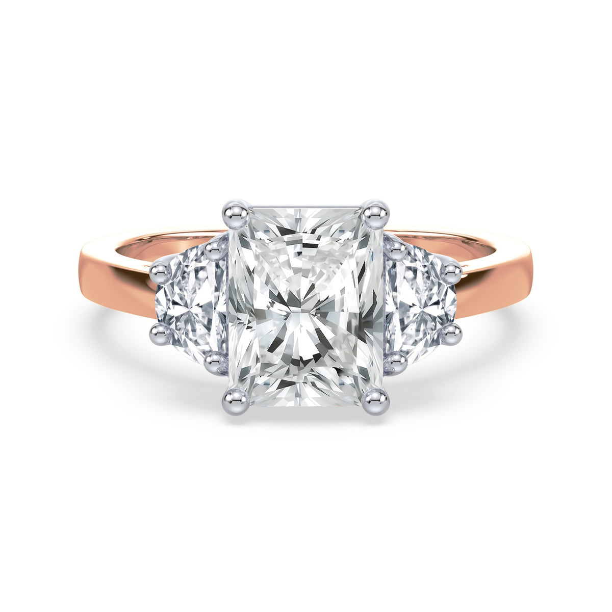 Eleanor Half Moon Three Stone Setting