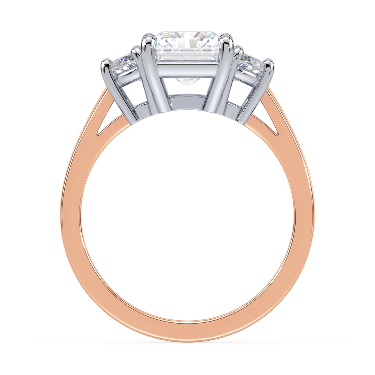 Eleanor Half Moon Three Stone Setting