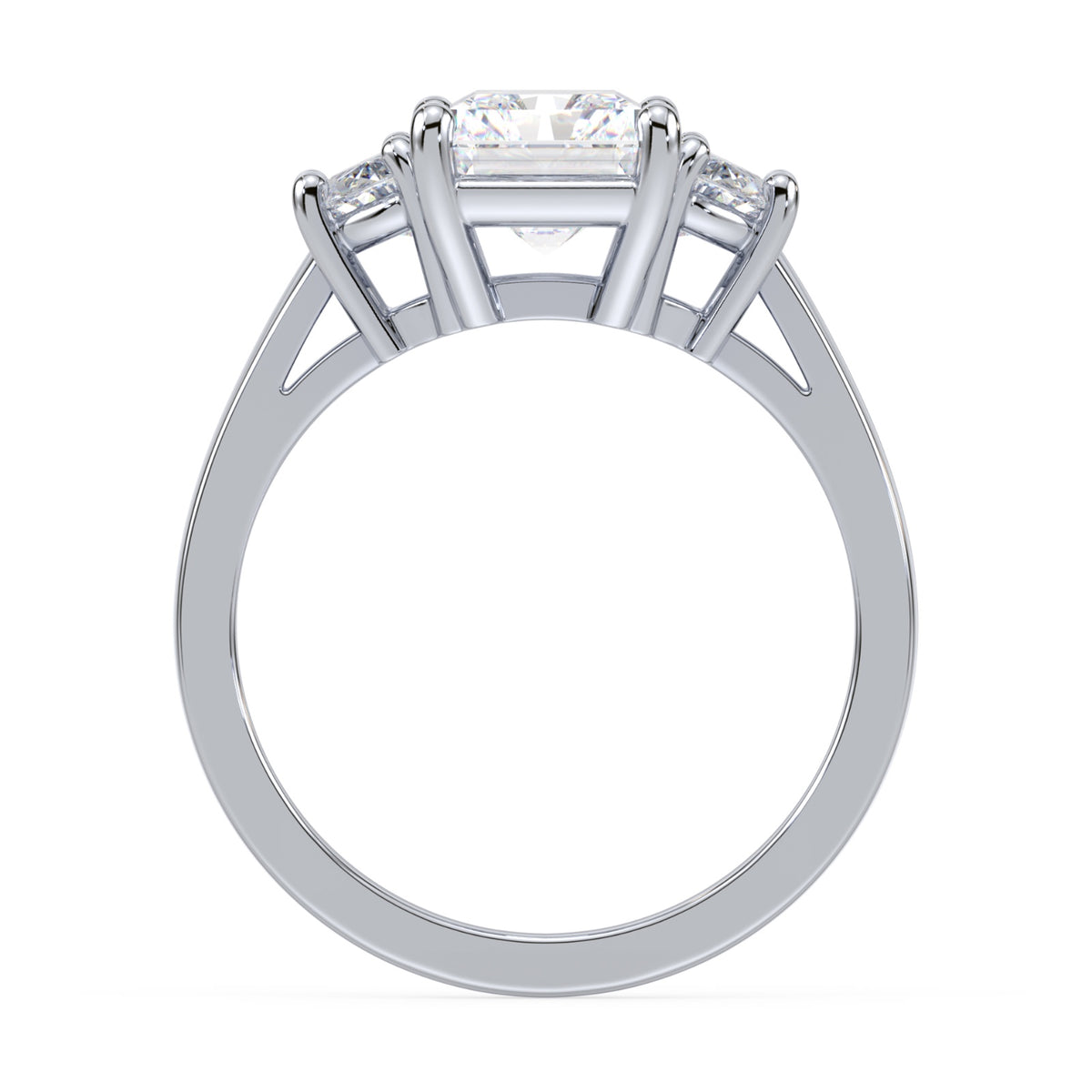 Eleanor Half Moon Three Stone Setting