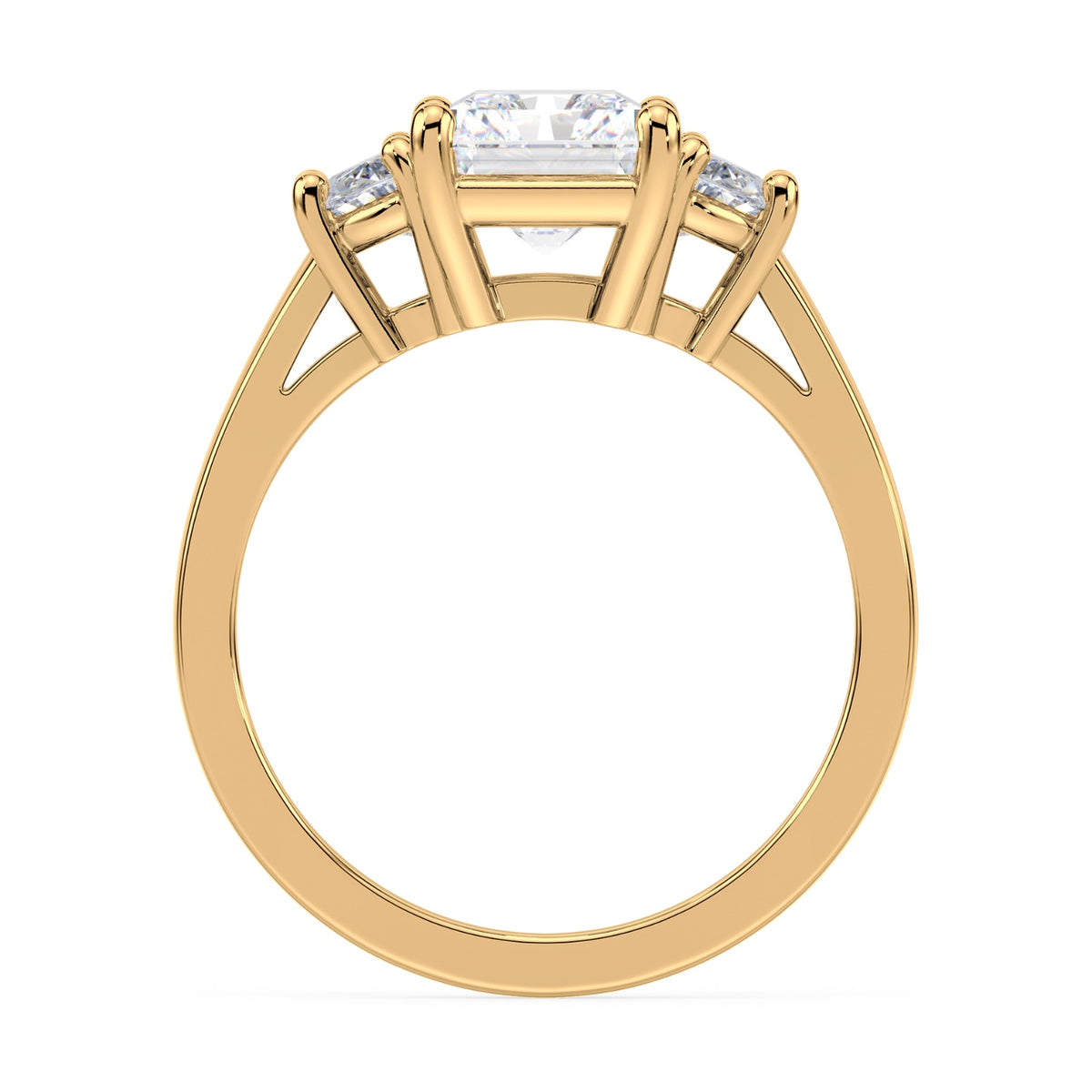 Eleanor Half Moon Three Stone Setting
