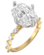 Custom Marquise Accented Setting with Compass Prongs