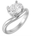 Custom Asymmetrical Solitaire Ring
