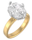 Custom Solitaire Setting with Hidden Halo and Compass Prongs