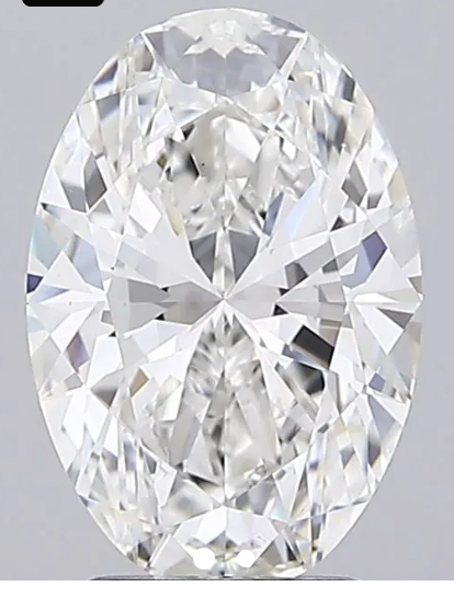 3.10ct Oval Cut Lab Grown Diamond F VS2