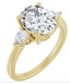 Pear Accented Three Stone Setting