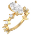 Custom Round and Princess Cut Accented Setting