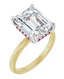Olivia Hidden Halo Solitaire Setting with Lab Grown Ruby Accents 