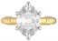 Custom Cathedral Solitaire Six Prong Setting with Ruby Accent