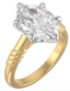 Custom Cathedral Solitaire Six Prong Setting with Ruby Accent