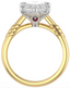 Custom Cathedral Solitaire Six Prong Setting with Ruby Accent