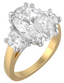 Custom Three Stone Half Moon Setting