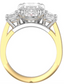 Custom Three Stone Half Moon Setting