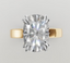 Custom Solitaire Setting /4 mm Bandwidth / Double Claw Prongs / Lab Grown Diamond Hidden Halo